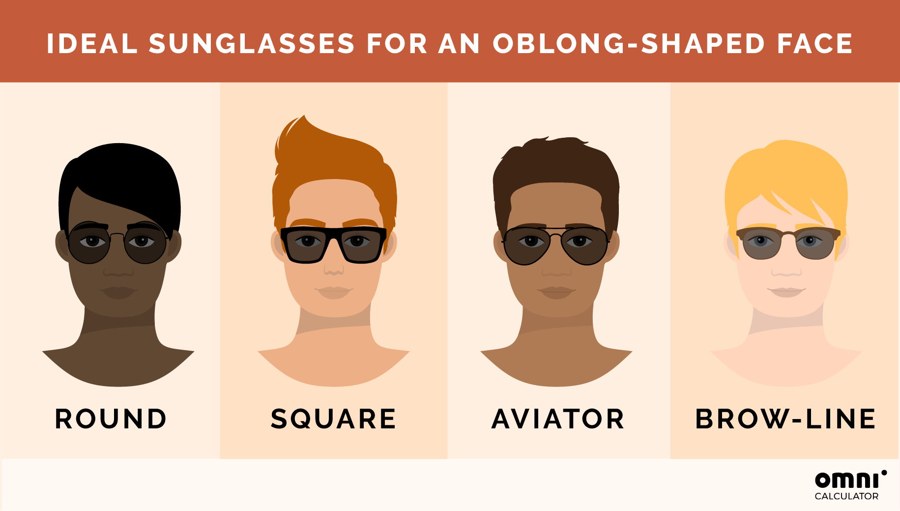 Face shape: oblong