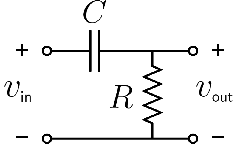 High pass filter circuit.
